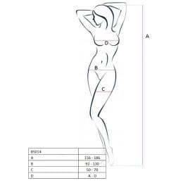 PASSION - WOMAN BS014 WHITE BODYSTOCKING ONE SIZE 2